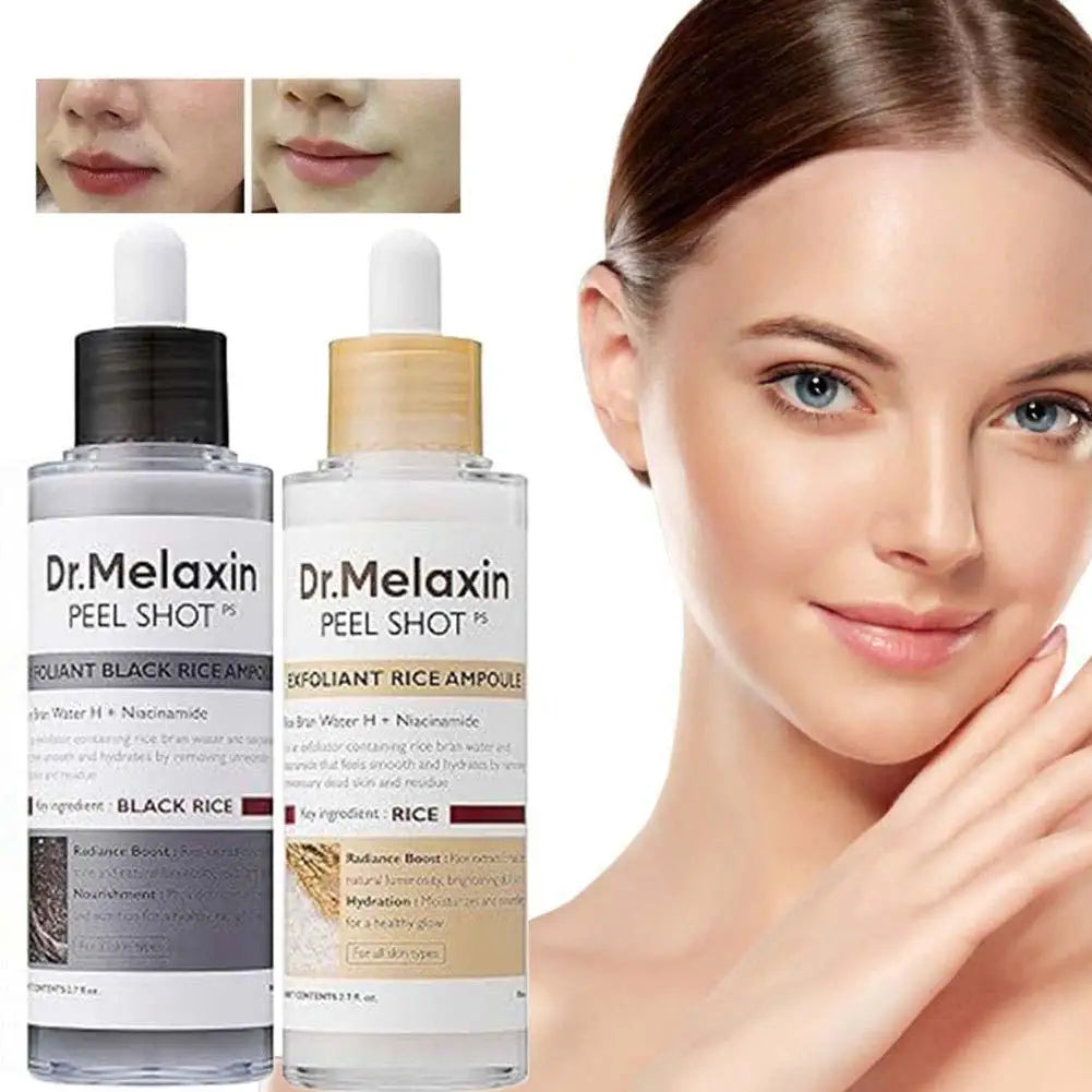 Dr. Melaxin Peel Shot White and Black Rice Exfoliating Essence Deep Moisturizing Hydrating Oil-Control Gentle Skin Care